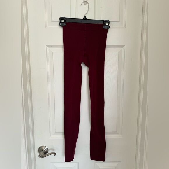 Maroon studio leggings-warm and cozy (M/L) - Picture 1 of 3